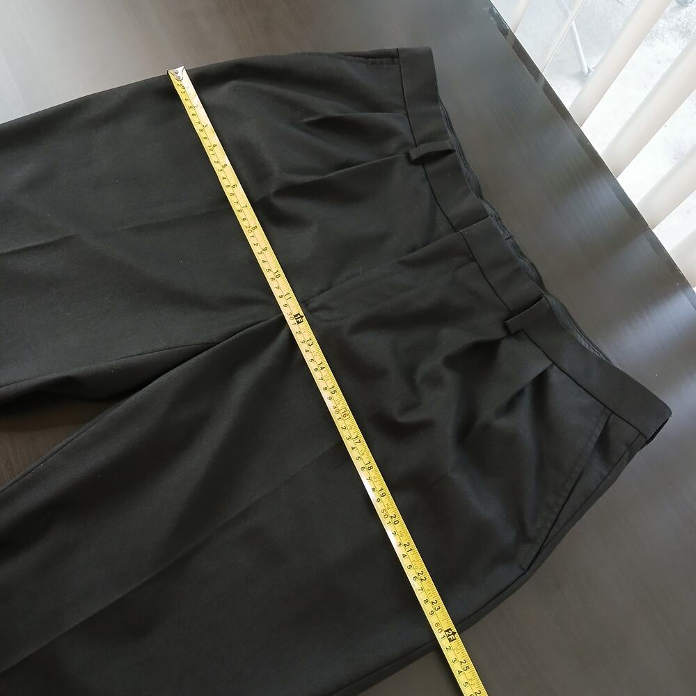 Geoffrey Beene Mens Black Formal Slacks W38 L32 pleated front cuffed dress pants - Picture 9 of 14